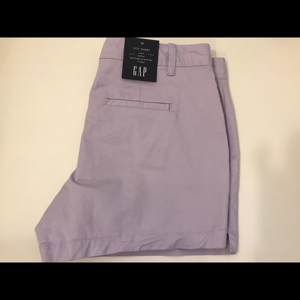 Nwt tags lilac gap shorts size 10